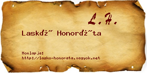 Laskó Honoráta névjegykártya